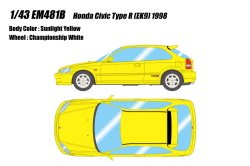 Photo1: **Preorder** EIDOLON EM481B Honda Civic Type R (EK9) 1998 Sunlight Yellow