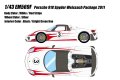 **Preorder** EIDOLON EM569F Porsche 918 Spyder weissach Package 2011 White / Red Stripe