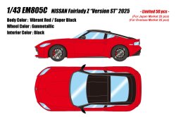 Photo1: **Preorder** EM805C Nissan Fairlady Z Version ST 2025 Vibrant Red / Super Black Limited 50pcs