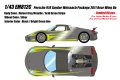 **Preorder** EM812C Porsche 918 Spyder weissach Package Rear Wing Up Meteor Gray Metallic / Acid Green stripe Limited 80pcs