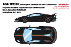 Photo1: **Preorder** EIDOLON EML026H 1/18 Lamborghini Aventador SVJ 2018 (Nireo wheel) Matte Dark Gray /Italian stripe Limited 80pcs