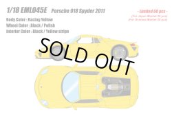 Photo1: **Preorder** EIDOLON EML045E 1/18 Porsche 918 Spyder 2011 Racing Yellow Limited 60pcs