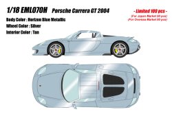 Photo1: **Preorder** EIDOLON EML070H 1/18 Porsche Carrera GT 2004 Horizon Blue Metallic Limited 100pcs