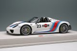 **Preorder** EIDOLON EML089A 1/18 Porsche 918 Spyder Weissach Package 2011 White / Martini Stripe
