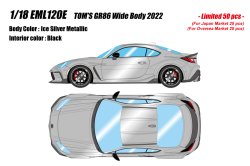 Photo1: **Preorder** EIDOLON EML120E 1/18 TOM'S GR86 Wide Body 2022 Ice Silver Metallic Limited 50pcs