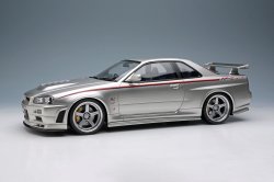 Photo1: **Preorder** EIDOLON EML135A 1/18 Nissan Skyline GT-R (BNR34 NISMO R-tune Version) 2004 Silver / NISMO Stripe Limited 120pcs