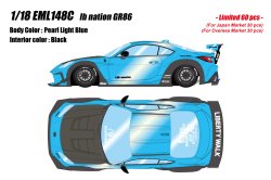 Photo1: **Preorder** EIDOLON EML148C 1/18 lb nation GR86 Pearl Light Blue Limited 60pcs