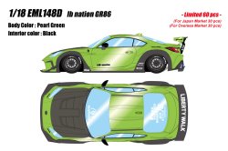 Photo1: **Preorder** EIDOLON EML148D 1/18 lb nation GR86 Pearl Green Limited 60pcs