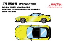 Photo1: **Preorder** EIDOLON EML194E 1/18 IMPUL Fairlady Z 2023 Ikazuchi Yellow / Super Black Limited 60pcs