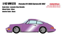 Photo1: **Preorder** VISION VM122L Porsche 911(964) Carrera RS 1992 Lavender Blue Metallic Limited 60pcs