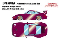 Photo1: **Preorder** VISION VM131F Porsche 911(993) GT2 EVO 1998 Amethyst Metallic Limited 60pcs