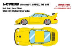 Photo1: **Preorder** VISION VM131G Porsche 911(993) GT2 EVO 1998 Speed Yellow Limited 60pcs