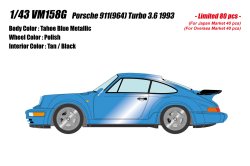 Photo1: **Preorder** VISION VM158G Porsche 911(964) Turbo 3.6 1993 Tahoe Blue Metallic Limited 80pcs