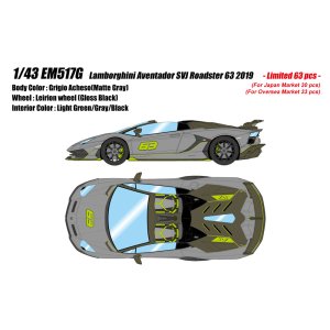 Photo: **Preorder** EIDOLON EM517G Lamborghini Aventador SVJ Roadster 63 2019 Grigio Acheso Limited 63pcs