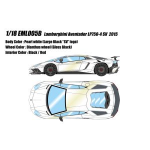 Photo: **Preorder** EIDOLON EML005B 1/18 Lamborghini Aventador LP750-4 SV 2015 Pearl White (Large SV Logo)