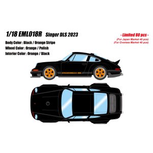 Photo: **Preorder** EIDOLON EML018R 1/18 Singer DLS 2023 Black / Orange Stripe Limited 80pcs