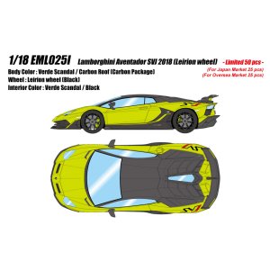 Photo: **Preorder** EIDOLON EML025I 1/18 Lamborghini Aventador SVJ 2018 (Leirion wheel) Verde Scandal Limited 50pcs