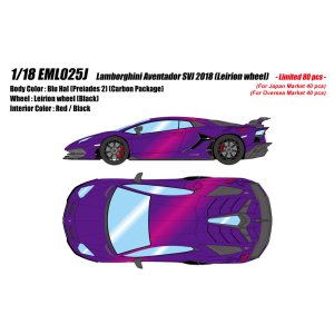 Photo: **Preorder** EIDOLON EML025J 1/18 Lamborghini Aventador SVJ 2018 (Leirion wheel) Blu Hal Limited 80pcs