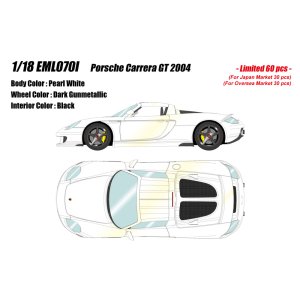 Photo: **Preorder** EIDOLON EML070I 1/18 Porsche Carrera GT 2004 Pearl White Limited 60pcs