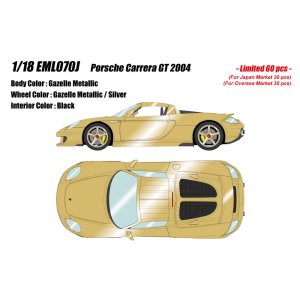 Photo: **Preorder** EIDOLON EML070J 1/18 Porsche Carrera GT 2004 Gazelle Metallic Limited 60pcs