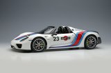 Photo: **Preorder** EIDOLON EML089A 1/18 Porsche 918 Spyder Weissach Package 2011 White / Martini Stripe