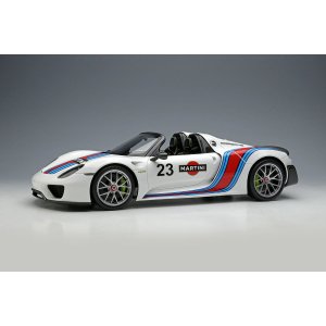 Photo: **Preorder** EIDOLON EML089A 1/18 Porsche 918 Spyder Weissach Package 2011 White / Martini Stripe