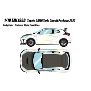 Photo: **Preorder** EIDOLON EML133B 1/18 Toyota GRMN Yaris Circuit Package Platinam White Pearl Mica