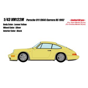 Photo: **Preorder** VISION VM122M Porsche 911(964) Carrera RS 1992 Lemon Yellow Limited 60pcs