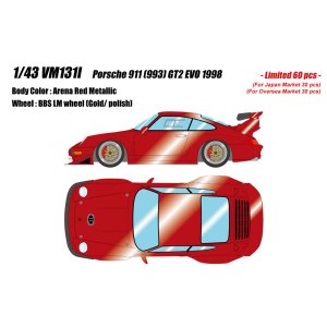 Photo: **Preorder** VISION VM131I Porsche 911(993) GT2 EVO 1998 Arena Red Metallic Limited 60pcs