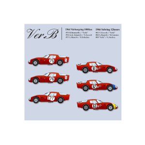 Photo: **Preorder** HIRO K850 1/12 Alfa Romeo TZ2 ver.B 1966 Nurburgring 1000km / 1966 Sebring 12hours