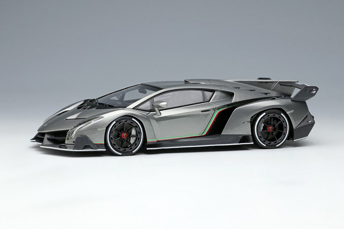 Photo1: **Preorder** EIDOLON EM449B Lamborghini Veneno 2013 Metallic Gray / White Accent Limited 80pcs