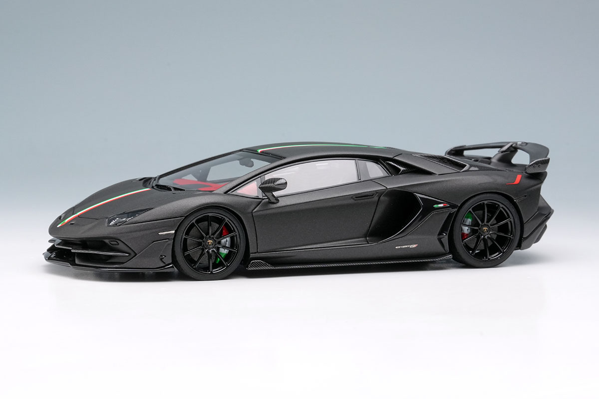 Photo1: **Preorder** EIDOLON EM513H Lamborghini Aventador SVJ 2018 (Nireo wheel) Nero Acrilico / Italian Stripe Limited 80pcs