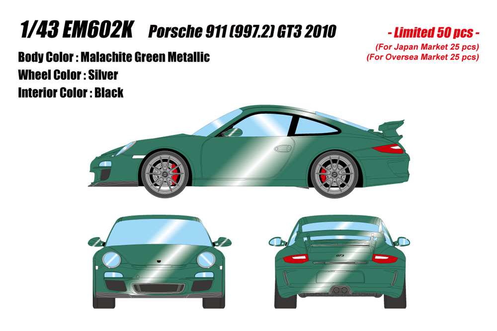 Photo1: **Preorder** EIDOLON EM602K Porsche 911 (997.2) GT3 2010 Malachite Green Metallic Limited 50pcs