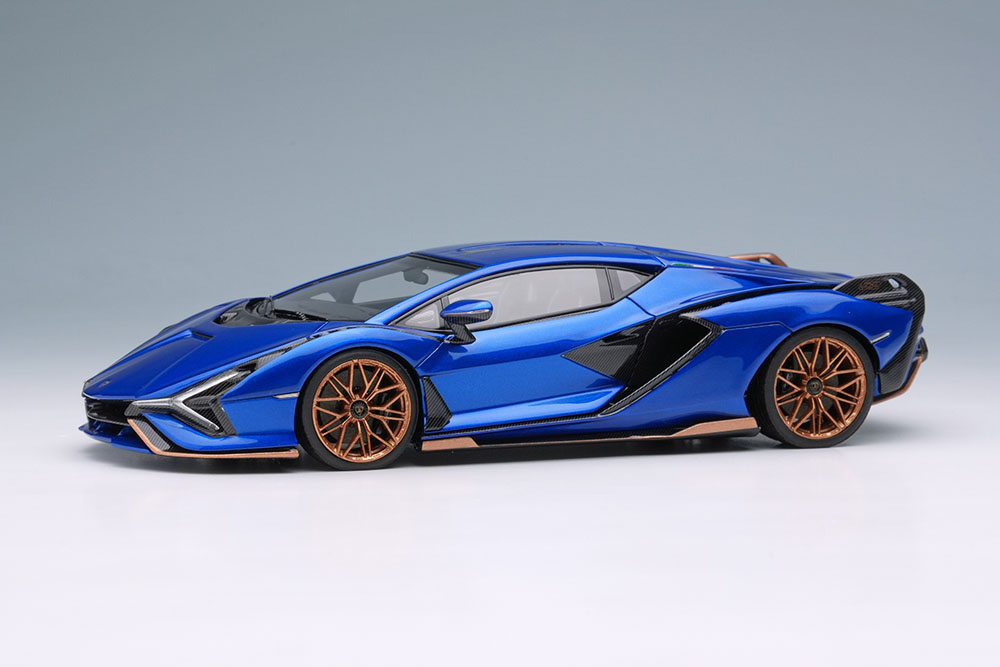 Photo1: **Preorder** EIDOLON EM675B Lamborghini Sian FKP37 2019 with Stripe Blue Sideris Limited 60pcs