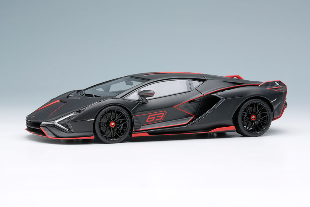 Photo1: EIDOLON EM675E Lamborghini Sian FKP37 2019 with Stripe Matte Black Limited 60pcs