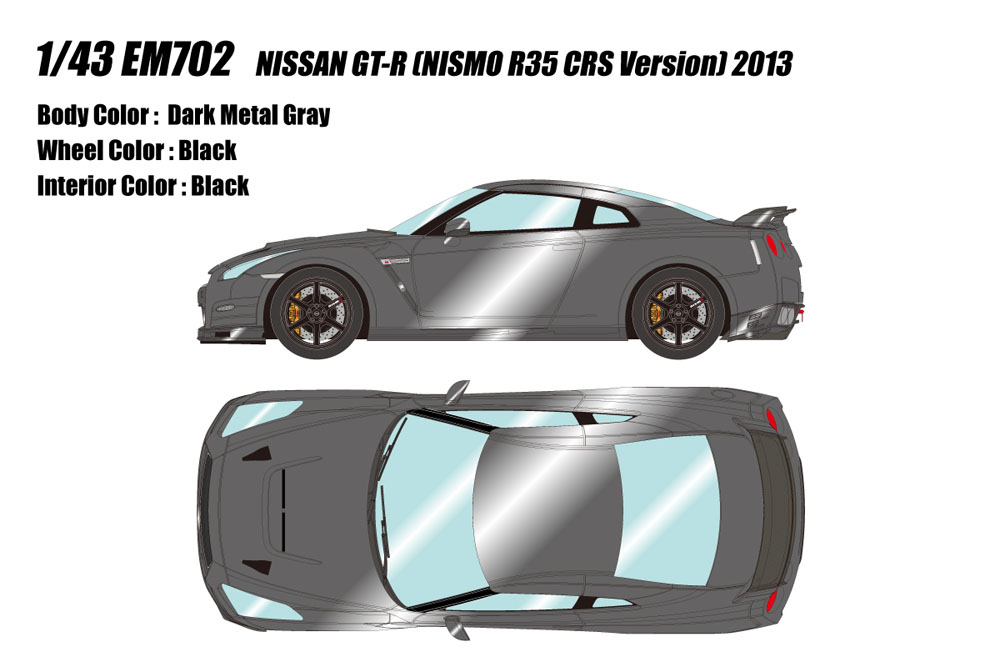 Photo1: **Preorder** EIDOLON EM702 Nissan GT-R (NISMO R35 CRS Version) 2013 Dark Metal Gray