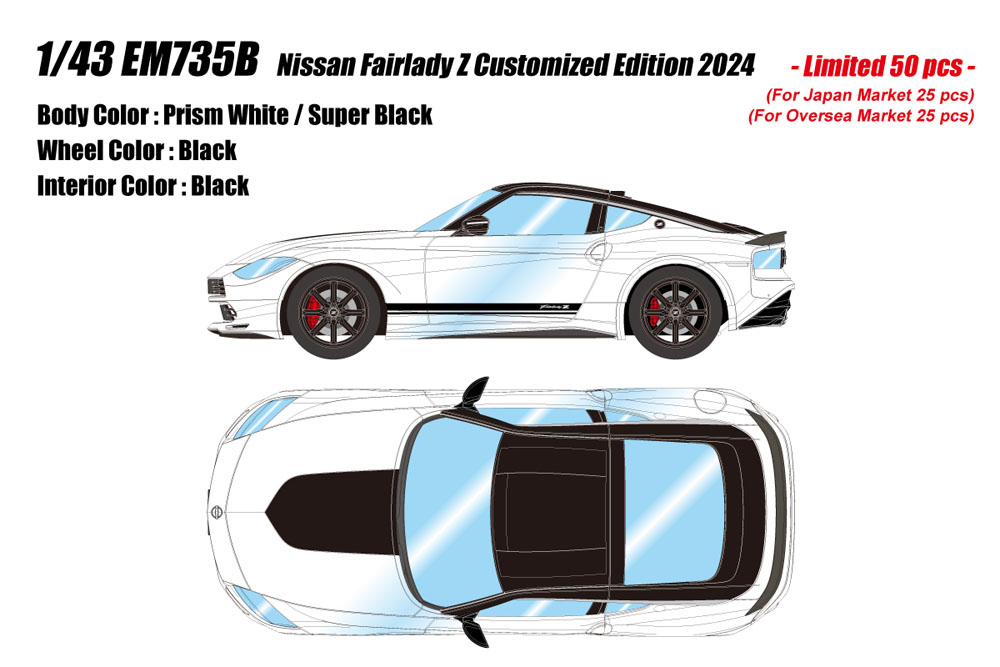 Photo1: **Preorder** EIDOLON EM735B Nissan Fairlady Z Customized Edition 2024 Prism White Limited 50pcs