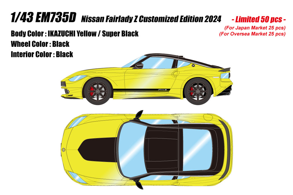 Photo1: **Preorder** EIDOLON EM735D Nissan Fairlady Z Customized Edition 2024 Ikazuchi Yellow Limited 50pcs