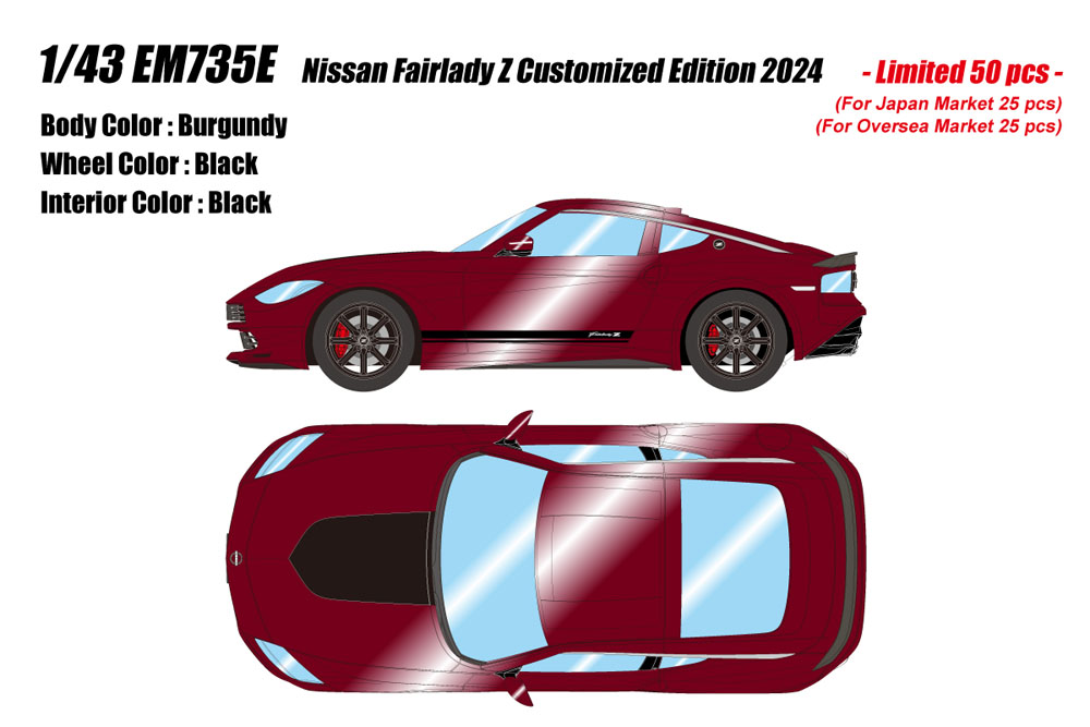 Photo1: **Preorder** EIDOLON EM735E Nissan Fairlady Z Customized Edition 2024 Burgundy Limited 50pcs