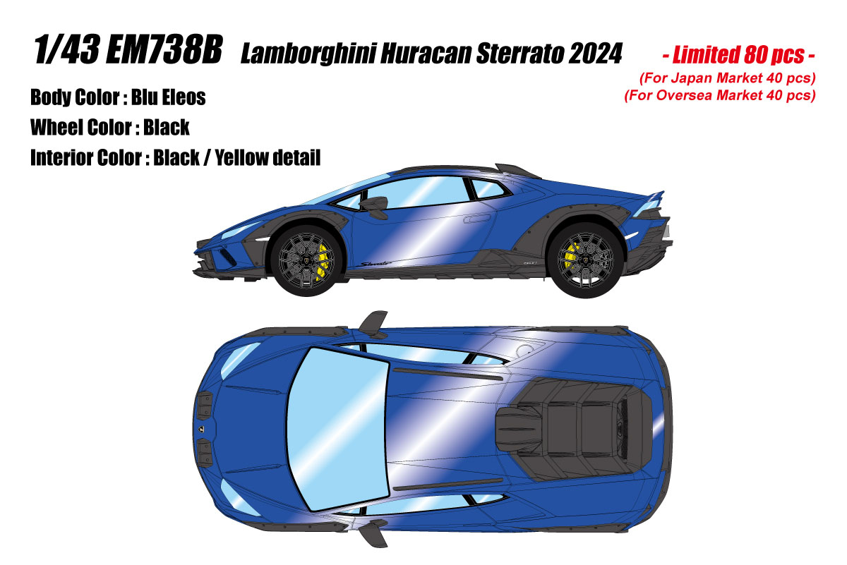 Photo1: **Preorder** EIDOLON EM738B Lamborghini Huracan Sterrato 2024 Blu Eleos Limited 80pcs