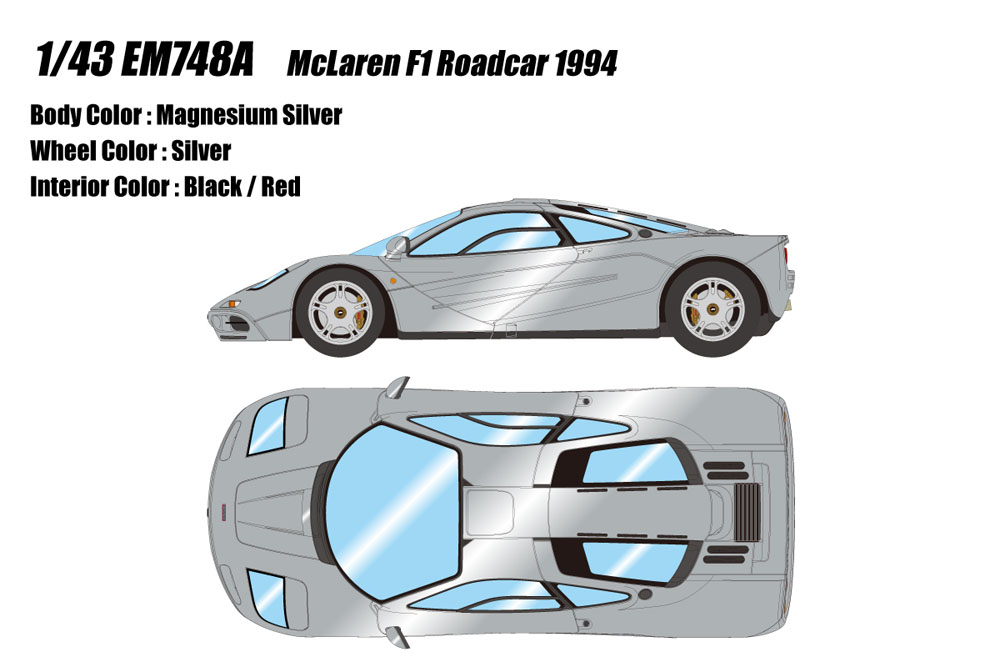 Photo1: **Preorder** EIDOLON EM748A McLaren F1 Roadcar 1994 Magnesium Silver