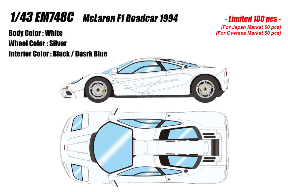 Photo1: **Preorder** EIDOLON EM748C McLaren F1 Roadcar 1994 White