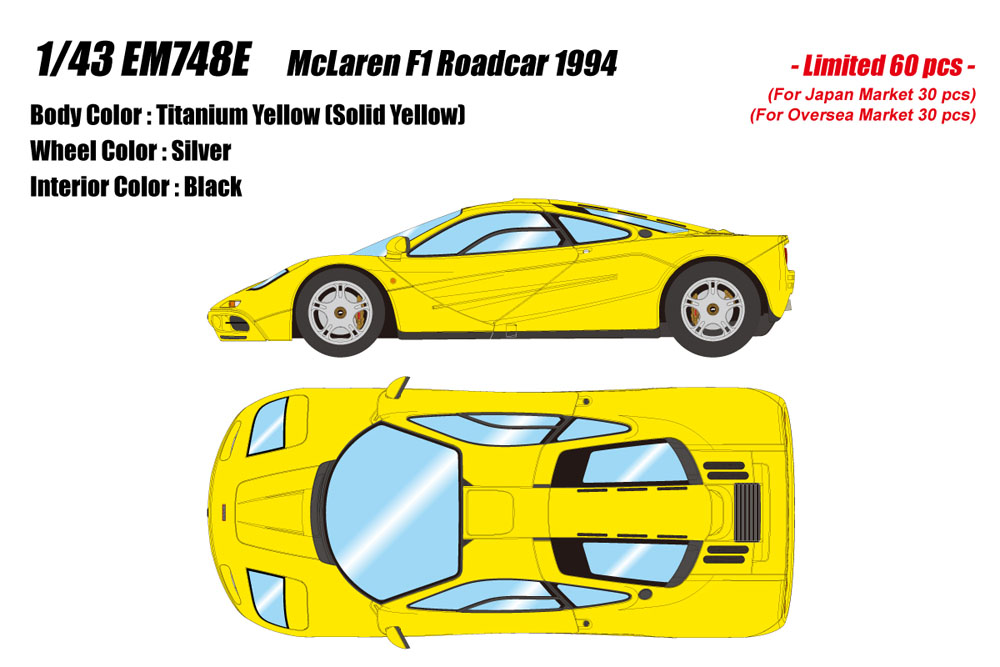 Photo1: **Preorder** EIDOLON EM748E McLaren F1 Roadcar 1994 Titanium Yellow Limited 60pcs