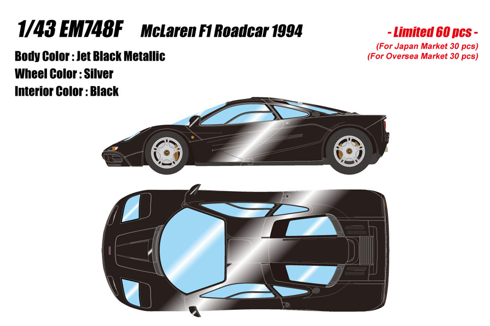 Photo1: **Preorder** EIDOLON EM748F McLaren F1 Roadcar 1994 Jet Black Metallic Limited 60pcs