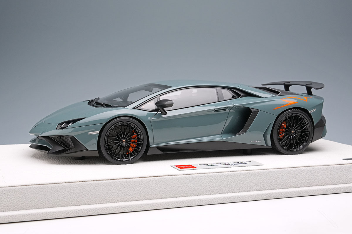 Photo1: EIDOLON EML005E 1/18 Lamborghini Aventador LP750-4 SV 2015 Grigio Telesto (Large SV Logo) Limited 50pcs