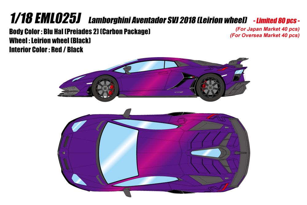 Photo1: **Preorder** EIDOLON EML025J 1/18 Lamborghini Aventador SVJ 2018 (Leirion wheel) Blu Hal Limited 80pcs