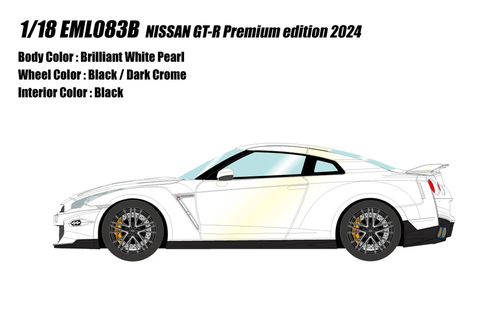 Photo1: **Preorder** EIDOLON EML083B 1/18 Nissan GT-R Premium edition 2024 Brilliant White Pearl