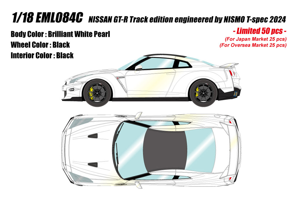 Photo1: **Preorder** EIDOLON EML084C 1/18 NISSAN GT-R Track edition engineered by NISMO T-spec 2024 Brilliant White Pearl Limited 50pcs