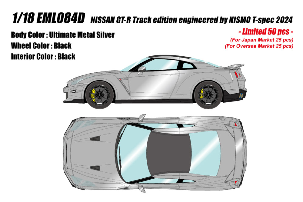Photo1: **Preorder** EIDOLON EML084D 1/18 NISSAN GT-R Track edition engineered by NISMO T-spec 2024 Ultimate Metal Silver Limited 50pcs