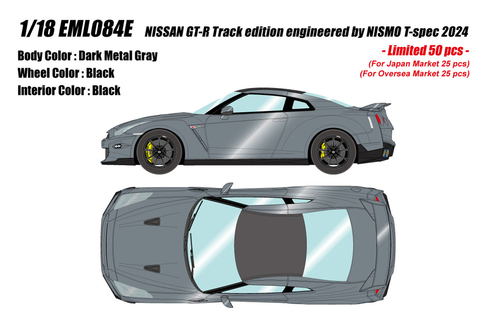 Photo1: **Preorder** EIDOLON EML084E 1/18 NISSAN GT-R Track edition engineered by NISMO T-spec 2024 Dark Metal Gray Limited 50pcs